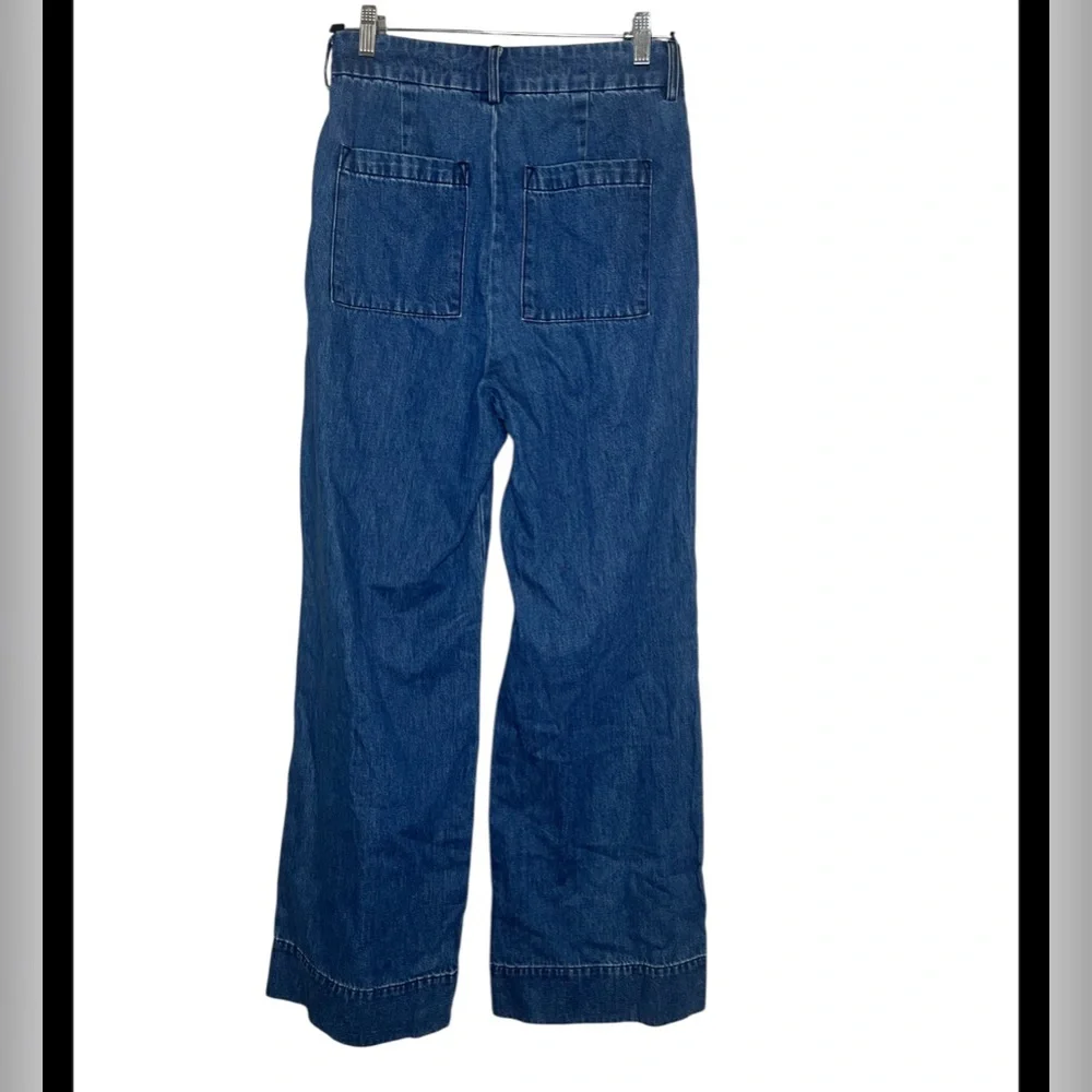 Ulla Johnson Blue Wide-Leg Denim Jeans - Picture 5 of 6